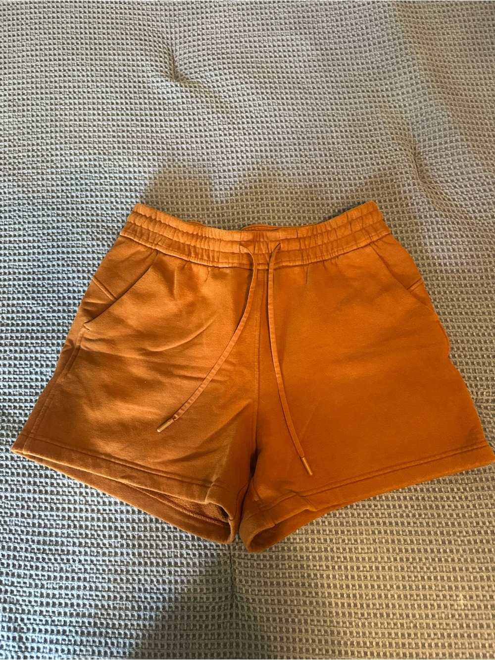 Lululemon Women's Orange Drawstring Lounge Shorts